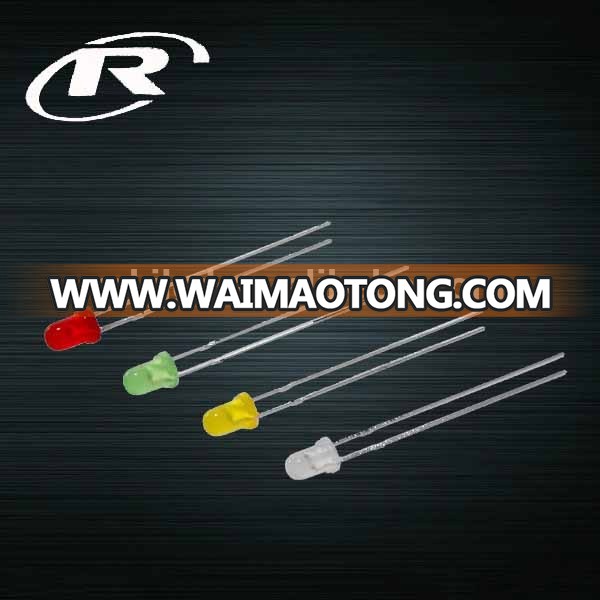 3mm round diffused led diode red blue green white cheap price