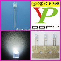 Factory Cheap Price high lumens dip 546 Diffused led diode 5mm 3.0-3.4V oval top White color